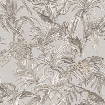 Design ID Embellish Bird of Paradise Beige & Gold Wallpaper