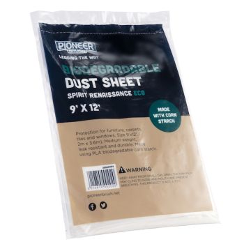 Pioneer Spirit Renaissance Eco 8 Micron Corn Starch Dustsheet 9' x 12' - Set of 3