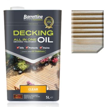 Barrettine Nourish & Protect Decking Oil Clear 5 Litre