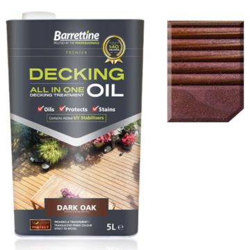 Barrettine Nourish & Protect Decking Oil Dark Oak 5 Litre