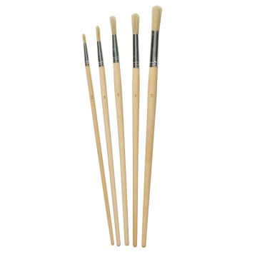 Round Fitch synthetic Brush Set 5 Pack