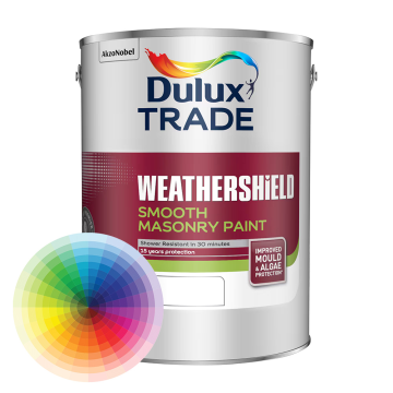 Dulux Trade Weathershield Smooth Masonry Paint - Tinted Colours