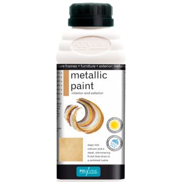 Polyvine Metallic Paint - Pale Gold - 500ml