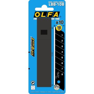 Olfa Excel Black Ultra Sharp Snap Off Blades 18mm - 10 Pack