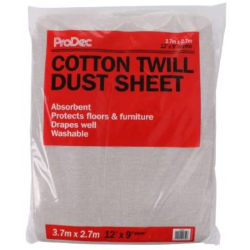 ProDec Cotton Twill Dust Sheet 12' x 9' - 3 Pack