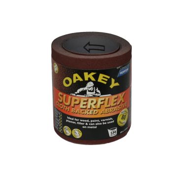 Oakey Superflex Sandpaper 80 Grit 5M