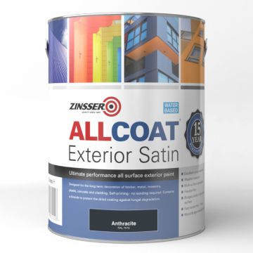 Zinsser Allcoat Exterior Satin WB Anthracite