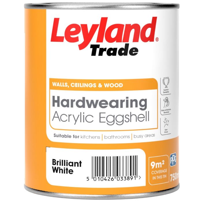 Leyland Acrylic Eggshell Brilliant White