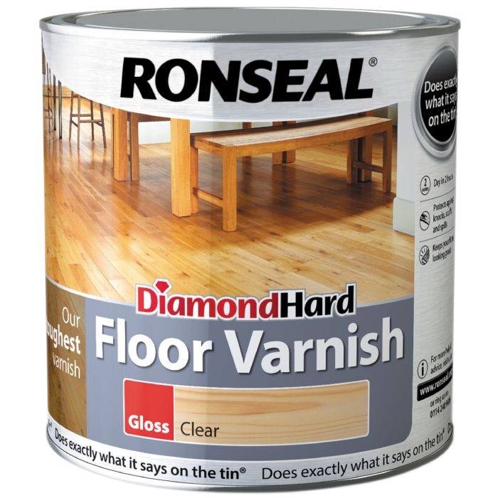 Ronseal Diamond Hard Floor Varnish Clear Gloss
