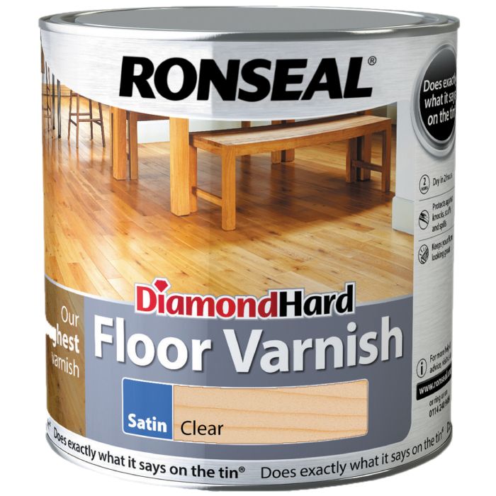 Ronseal Diamond Hard Floor Varnish Clear Satin
