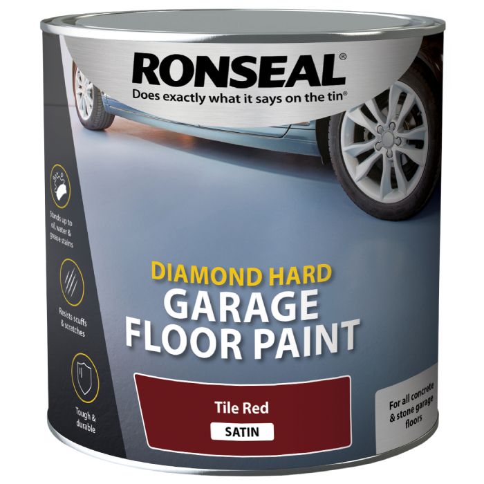 Ronseal Diamond Hard Garage Floor Paint Tile Red
