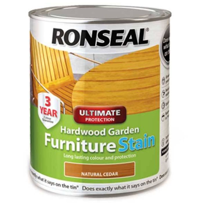 Ronseal Ultimate Protection Hardwood Garden Furniture Stain Cedar 750ml