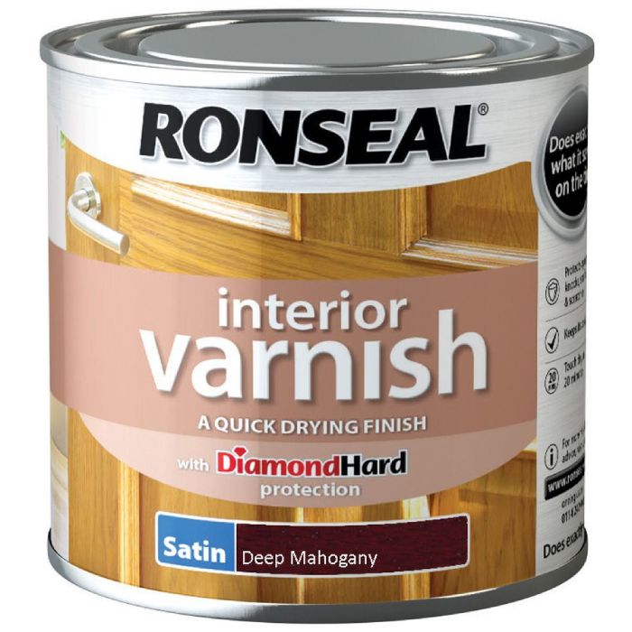 Ronseal Interior Varnish Deep Mahogany Satin