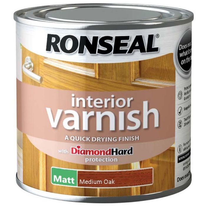 Ronseal Interior Varnish Medium Oak Matt