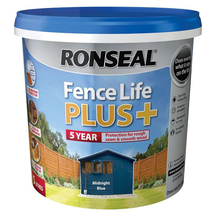 Ronseal Fence Life Plus Midnight Blue 5 Litre