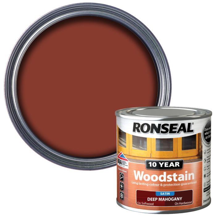 Ronseal 10 Year Woodstain Deep Mahogany Satin
