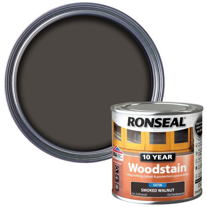 Ronseal 10 Year Woodstain Smoked Walnut Satin
