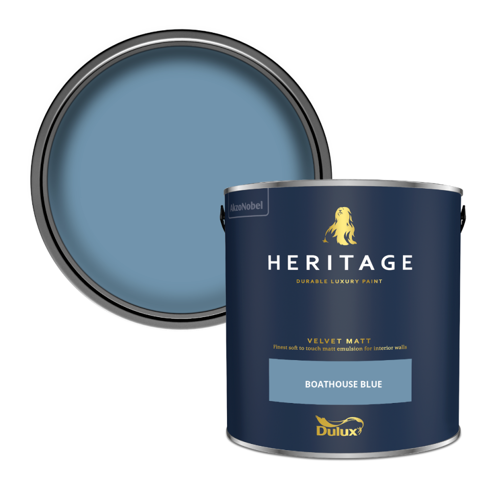 Dulux Heritage Velvet Matt Paint - Boathouse Blue