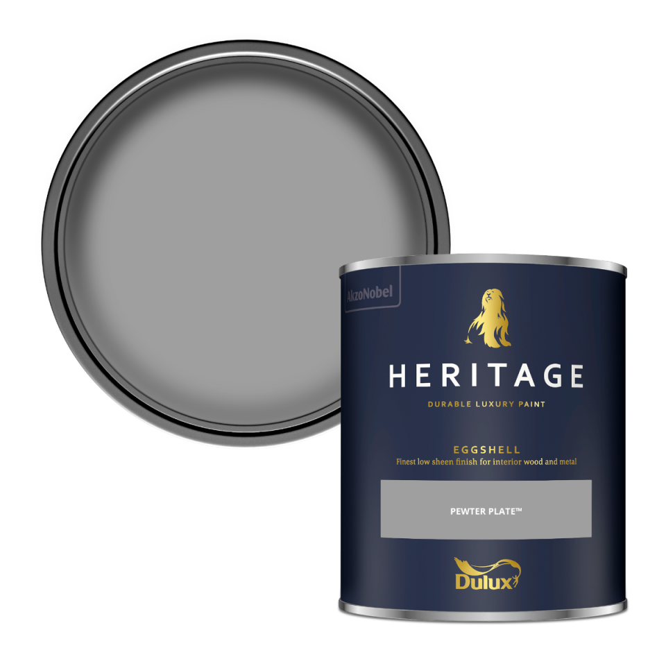 Dulux Heritage Eggshell Paint - Pewter Plate