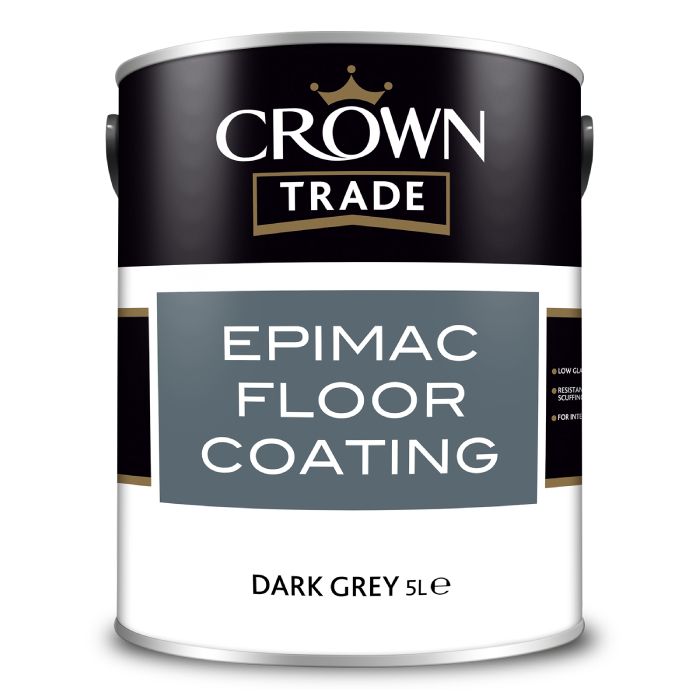 Crown Trade Epimac Floor Coating Dark Grey 5 Litre