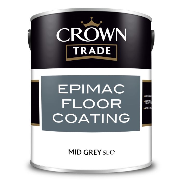 Crown Trade Epimac Floor Coating Mid Grey 5 Litre