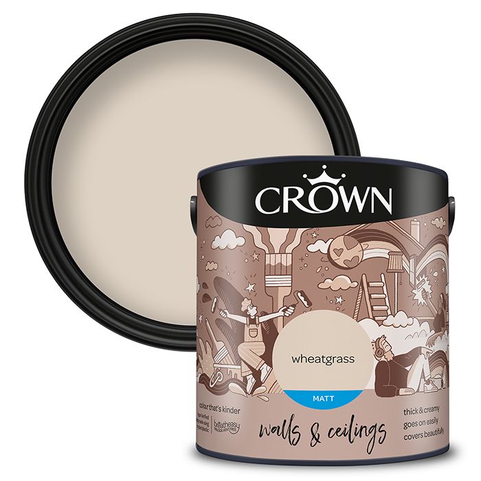 Crown Walls & Ceilings Matt Emulsion - Wheatgrass