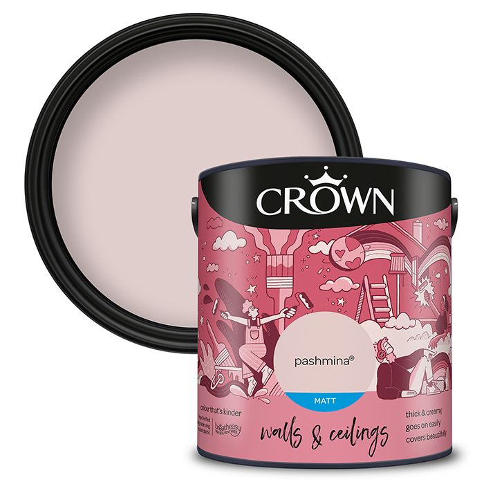 Crown Walls & Ceilings Matt Emulsion - Pashmina