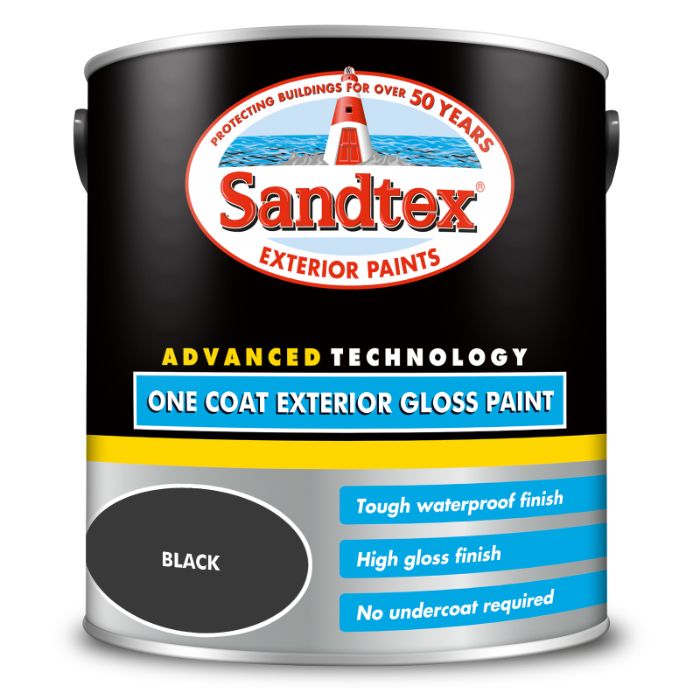 Sandtex One Coat Exterior Gloss - Black