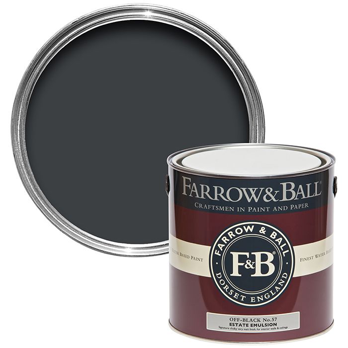 Farrow & Ball Estate Emulsion Off-Black (No.57) - 5 Litre
