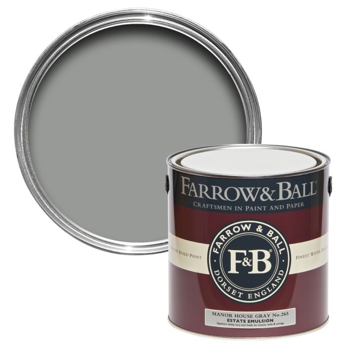 Farrow & Ball Estate Eggshell Manor House Gray (No.265) - 750ml