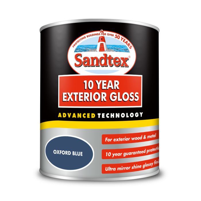 Sandtex 10 Year Exterior Gloss - Oxford Blue 750ml