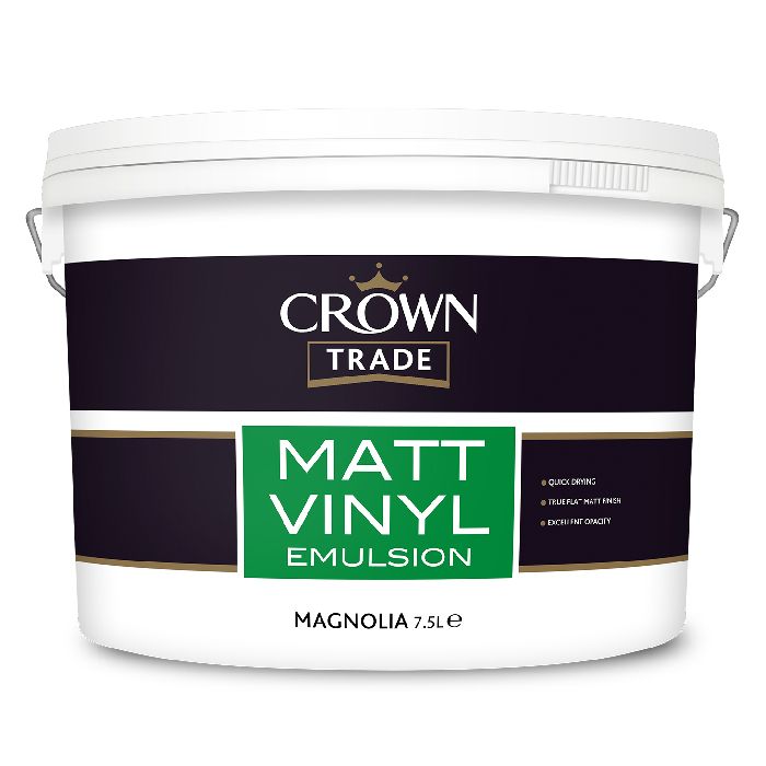 Crown Trade Matt Vinyl Emulsion Magnolia 7.5 Litre