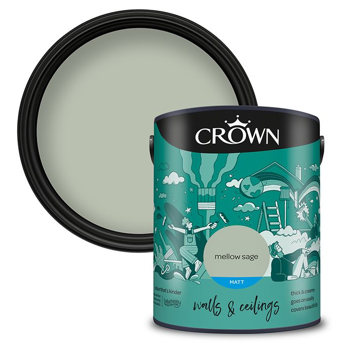 Crown Walls & Ceilings Matt Emulsion - Mellow Sage
