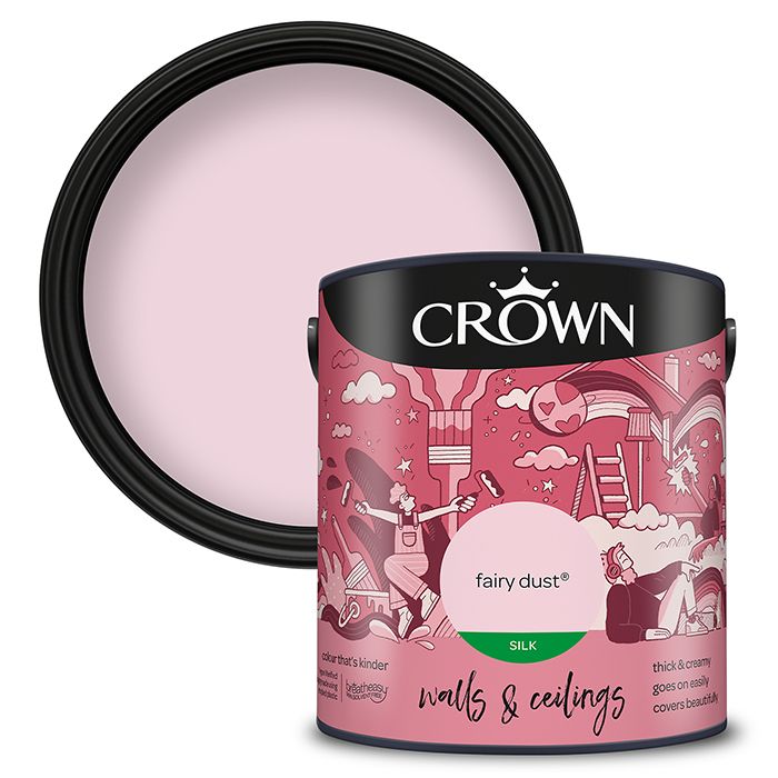 Crown Walls & Ceilings Silk Emulsion - Fairy Dust - 2.5 Litre