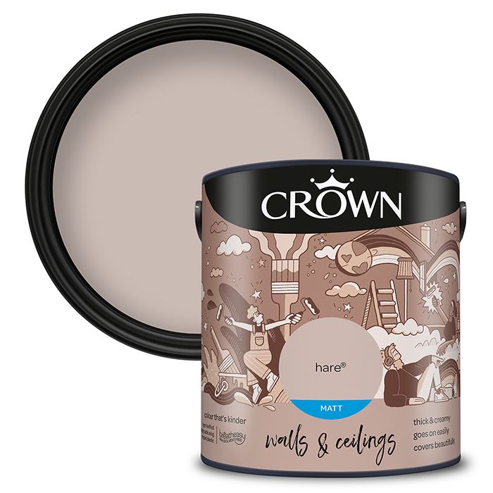 Crown Walls & Ceilings Matt Emulsion - Hare