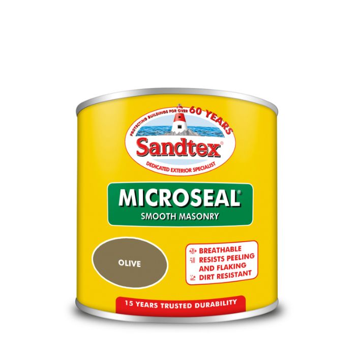 Sandtex Microseal Smooth 15 Year Weatherproof Masonry Paint - Olive