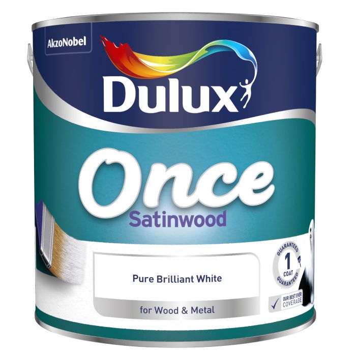 Dulux Once Satinwood Pure Brilliant White
