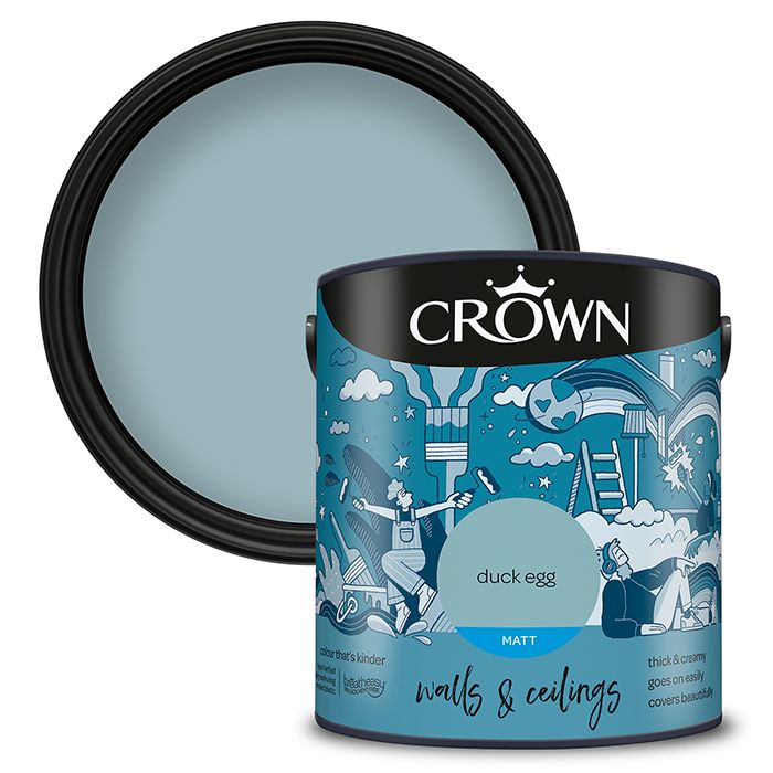 Crown Walls & Ceilings Matt Emulsion - Duck Egg