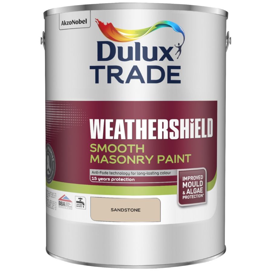 Dulux Trade Weathershield Smooth Masonry Paint Sandstone 5 Litre
