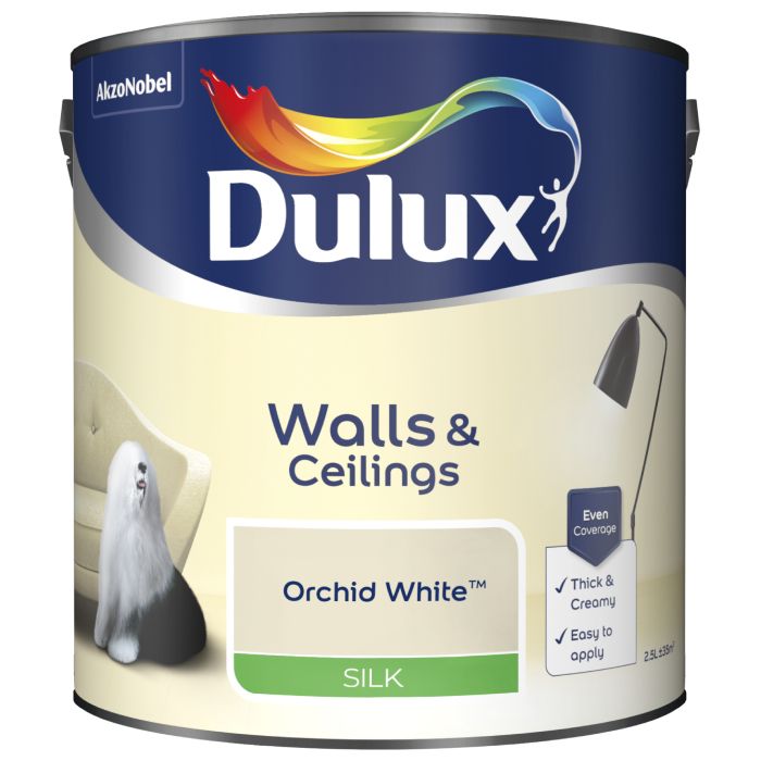 Dulux Silk Orchid White 2.5 Litre