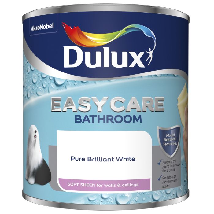 Dulux Easycare Bathroom Soft Sheen Pure Brilliant White
