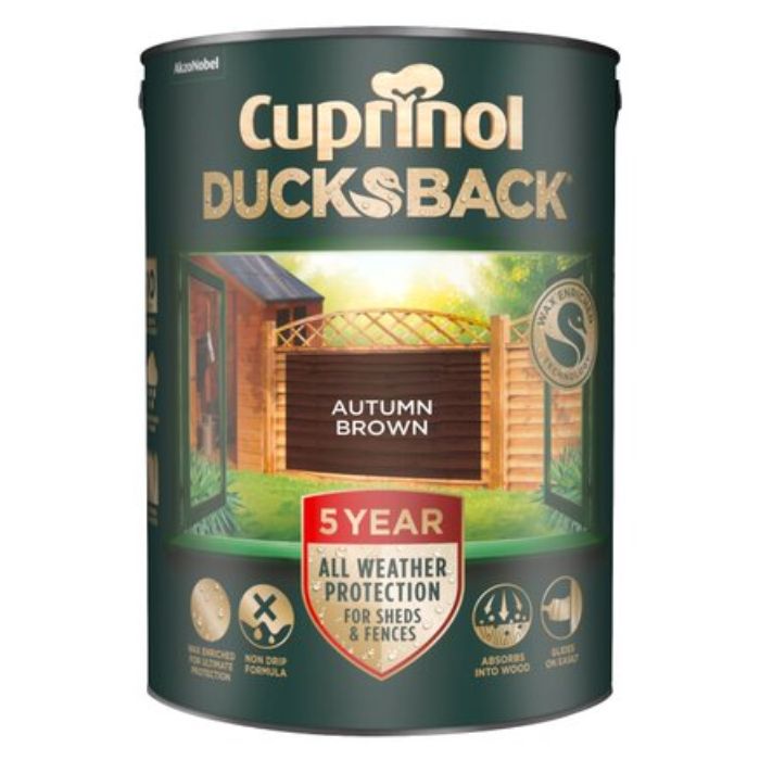 Cuprinol CX 5 Year Ducksback Autumn Brown 5 Litre