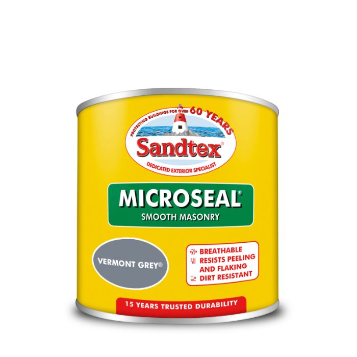 Sandtex Microseal Smooth 15 Year Weatherproof Masonry Paint - Vermont Grey