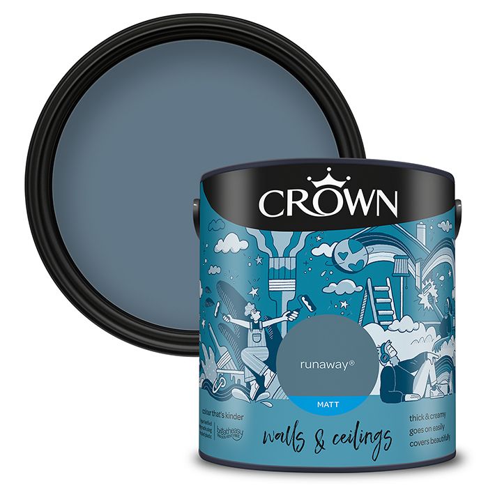 Crown Walls & Ceilings Matt Emulsion - Runaway