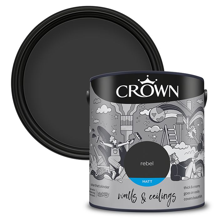 Crown Walls & Ceilings Matt Emulsion - Rebel