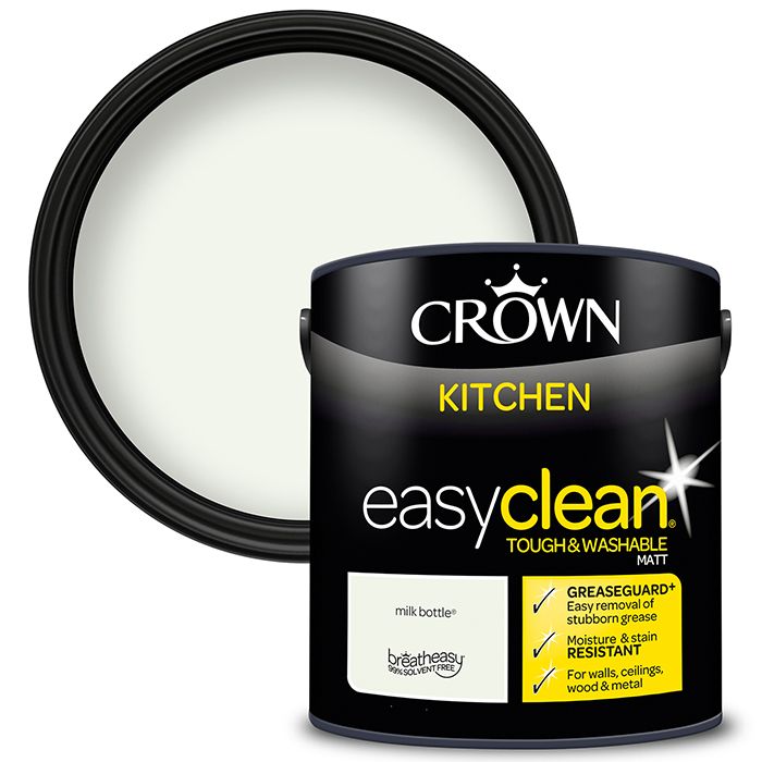 Crown Paints Easyclean Kitchen Matt with Greaseguard+ - Milk Bottle
