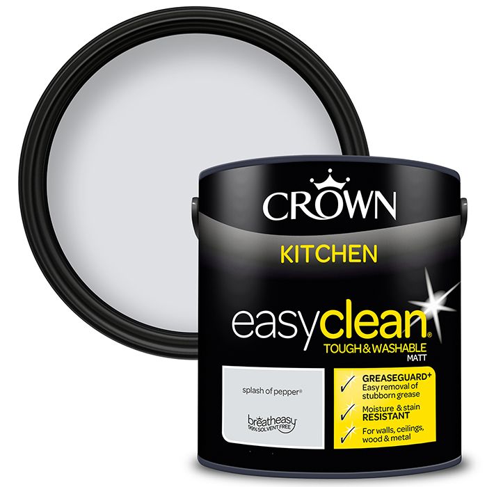 Crown Paints Easyclean Kitchen Matt with Greaseguard+ - Splash of Pepper
