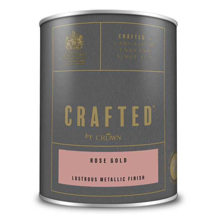 Crown Crafted Lustrous Metallic Finish Rose Gold 1.25 Litre