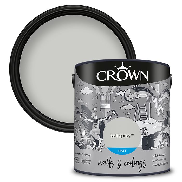 Crown Walls & Ceilings Matt Emulsion - Salt Spray