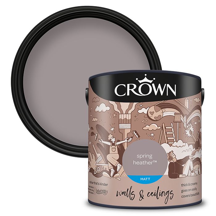 Crown Walls & Ceilings Matt Emulsion - Spring Heather